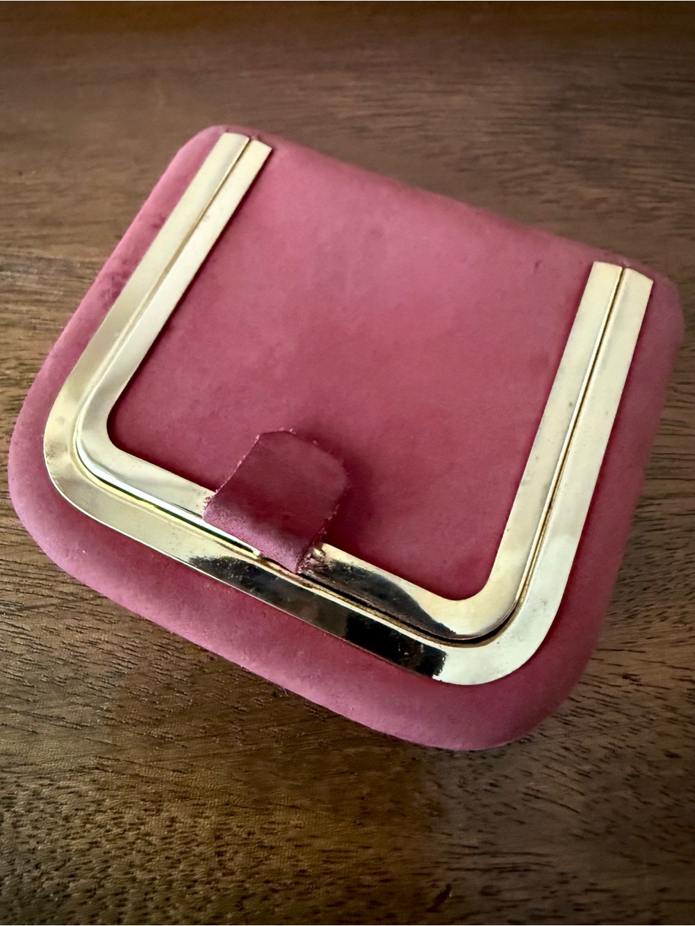 VTG 60s 70s Neiman Marcus Spain Fine Nubuck Leather Snap Frame Coin Purse